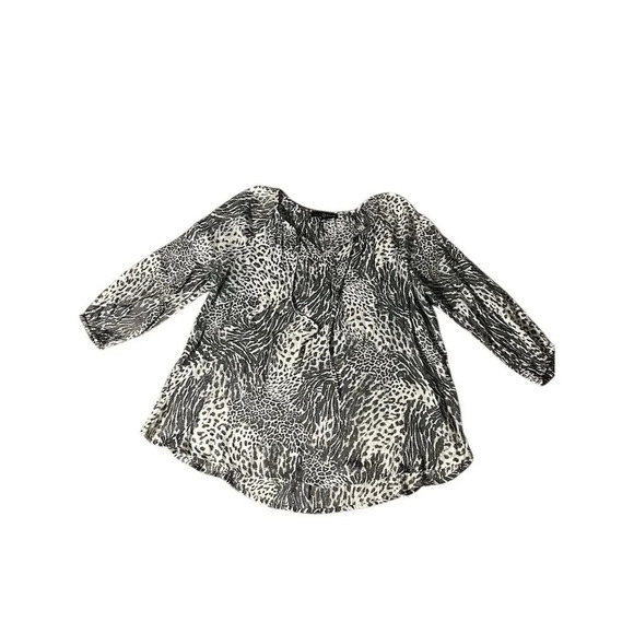 Fred David Women's Off-Shoulder Animal Print Blouse Size M Multicolor - Picture 1 of 7